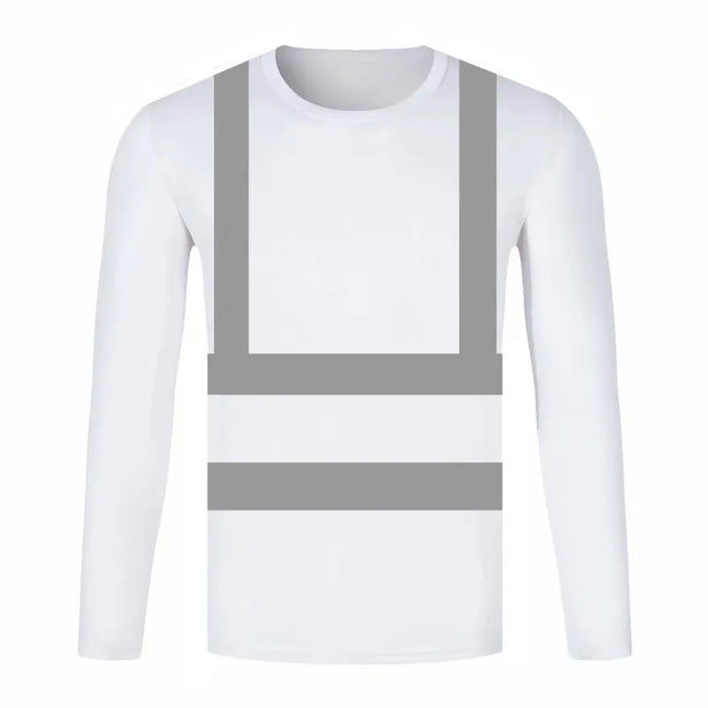 Reflective Shirt for Men Long Sleeve Work Shirt High Visibility for Night Working Hi Vis Safety Shirts Quick Dry
