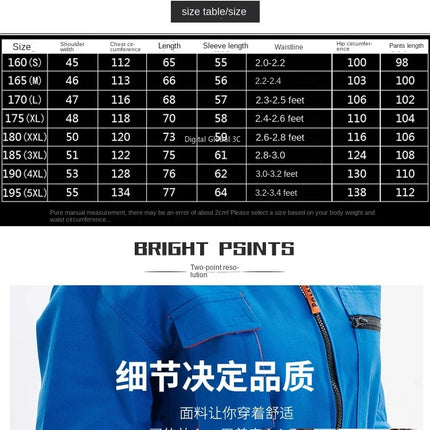 2023 Work Overall Uniform Men Women Working Coveralls Welding Suit Car Repair Workshop Mechanic Plus Size Clothes-KarWorkwear