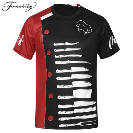 Unisex Restaurant Kitchen Chef Uniform Shirt Women Men Short Sleeves Chef Jacket Bakery Catering work Food Service Cook Top-KarWorkwear