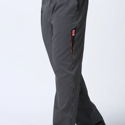 Chef Workwear Cook Pants Breathable Cargo Pantss Canteen Clothes  Catering Kitchen Work Loose Trousers Waist flanked by Elastic