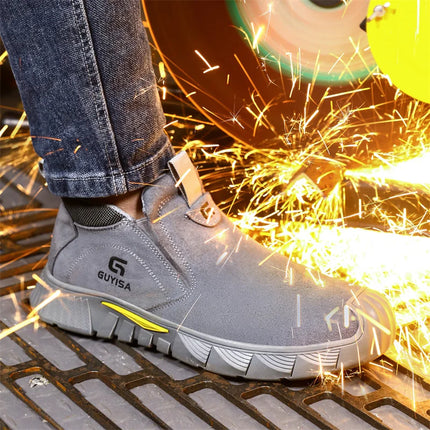 Scald-proof Electric Welding Shoes Plastic Toe Work Shoes Insulated Electrician Shoes Indestructible Industrial Male Wear Boots-KarWorkwear