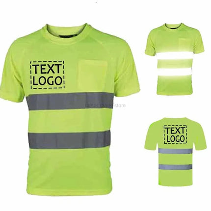 Safety Polo Shirt Custom Logo Work Uniform Motorcycle Cycling Sports Outdoor Reflective Clothing-KarWorkwear