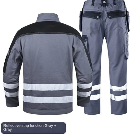 2026 New Work Clothes Men Construction Reflective Safety Coveralls Welding Suit Car Repair Workshop Mechanic Plus Size Clothes