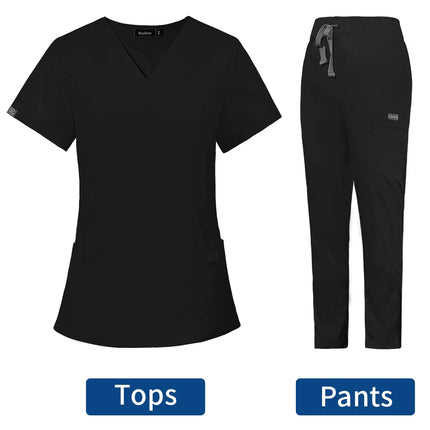 Short Sleeved Hospital Doctor Uniforms Spa Uniforms Dental Clinic Medical Scrubs Suits Pet Grooming Veterinary Nurse Accessories-KarWorkwear