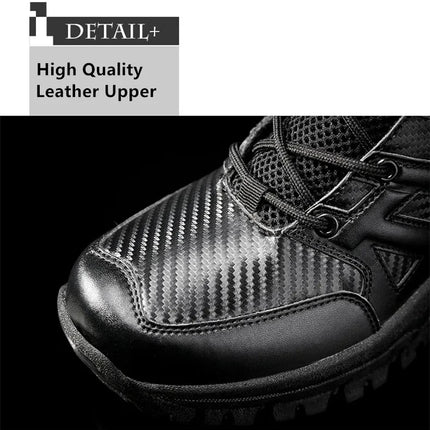 High Quality Men's Brand High-Top Leather Boots Breathable Desert Combat Men's Boots Outdoor Shoes Non-slip Hiking Ankle Boots