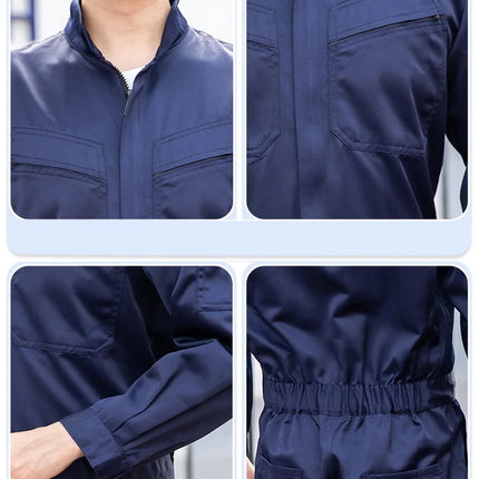 Autumn Worker One-piece Jumpsuit Overall Long Sleeve Factory Workshop Mechanical Auto Repairmen Painter Working Uniform Coverall