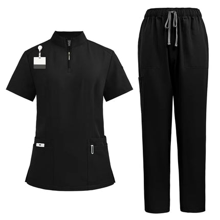Unisex Medical Uniforms for V-neck Nurse Scurbs set Women Hospital Doctor Workwear Oral Dental Surgery Work Uniform short sleeve-KarWorkwear