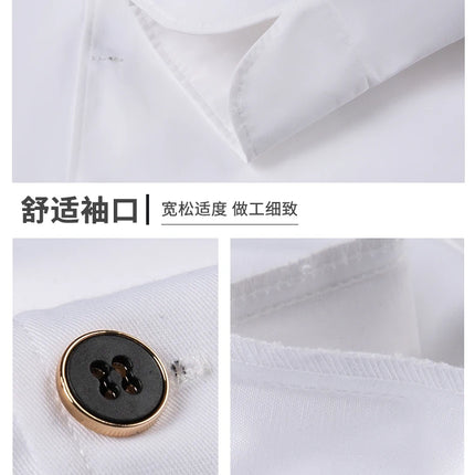 Men chef jacket with apron Long Sleeve Chef uniform Restaurant Cook Coat Chef T-shirt Work Uniform Hotel Clothes Logo women-KarWorkwear