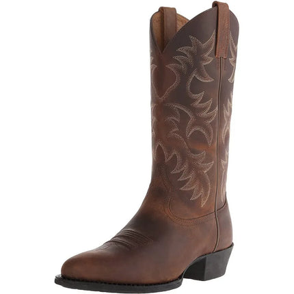 Spring Comfortable Boots Leather Chelsea Boots Knee-length Men's Boots Men Wesern Boots Casual Work Boots for Men Plus Size 46-KarWorkwear