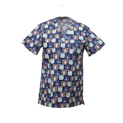 Pet Clinic Vet Work Uniforms Women Nurse Accessories Animal Printed Hospital Doctor Nursing T-Shirt Medical Scrubs Clothes Tops-KarWorkwear