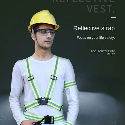 Reflective Safety Vests Lightweight Adjustable Elastic Vest Jacket Hi Vis Reflective Strips for Traffic Control Running Cycling