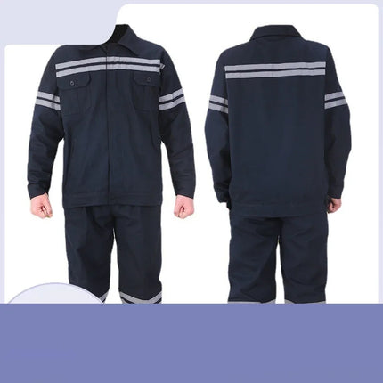 High Visibility 100% Cotton Safety Working Jacket Pants Trousers Workwear Coal Miner Welding Suit Mehanic Repairman Work Uniform-KarWorkwear