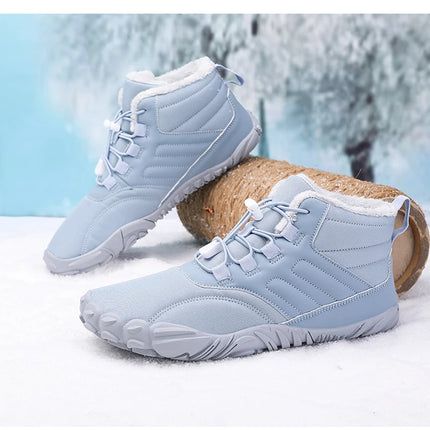 Snow Boots Men Winter Shoes Barefoot Ankle Boots 36-46 Couple Snow Shoes Outdoor Hiking Shoes Fur Warm Plush Boots