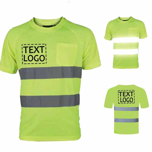 Safety Polo Shirt Custom Logo Work Uniform Motorcycle Cycling Sports Outdoor Reflective Clothing-KarWorkwear