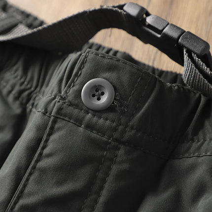 Outdoor Workwear Pants Men's Loose Fce Lined Thi Soft ell Hiking Pants Windproof Waterproof Polyester Fiber Straight Leg