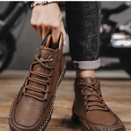 Loafers Ankle Boots Male Sneakers Sports and Leisure Casual Sneaker Leather Shoes Men's Casual Shoes Work Boots for Men Fashion-KarWorkwear