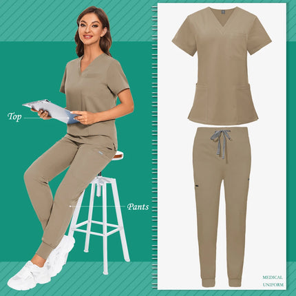 Spa Beauty Uniform Dental Scrub Unisex Nursing Sets Comfortable Work Clothes Hospital Surgical Uniform Clinical Nursing Uniforms-KarWorkwear