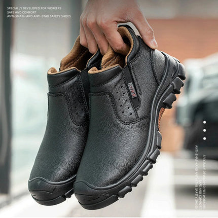 Waterproof Work Boots Safety Composite Toe Shoes Men Anti-smash Anti-puncture Safety Shoes Anti-scald Welding Shoes Protective
