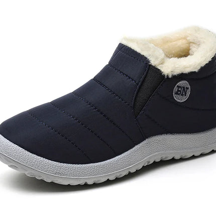 Men's Boots Slip On Winter Shoes For Men Ankle Boots Winter Booties For Men Fur Shoes Waterproof Snow Boots Warm Casual Botas