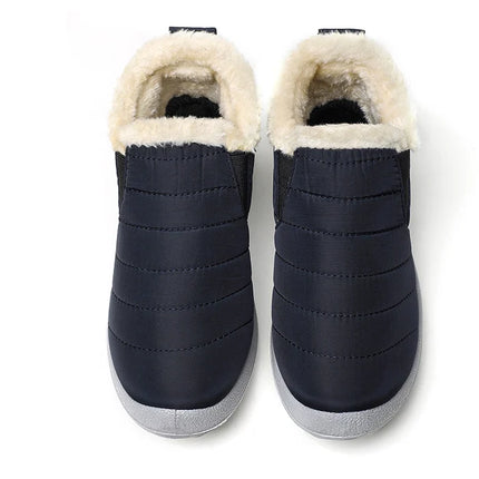 Men's Boots Slip On Winter Shoes For Men Ankle Boots Winter Booties For Men Fur Shoes Waterproof Snow Boots Warm Casual Botas