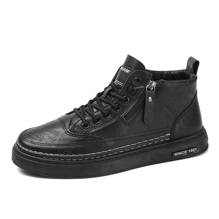 Men's boots four seasonal outdoor workwear boots male casual boots fashion soft sole comfortable leather sports boots men's shoe