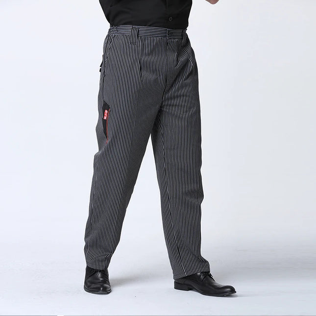 Chef Workwear Cook Pants Breathable Cargo Pantss Canteen Clothes  Catering Kitchen Work Loose Trousers Waist flanked by Elastic