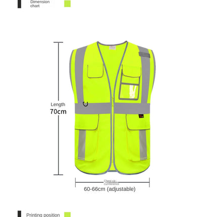 Reflective Safety Vest High Visibility Working Vest Signal Adjustable Size Work Safety Jacket Men Construction Vest Work Uniform-KarWorkwear