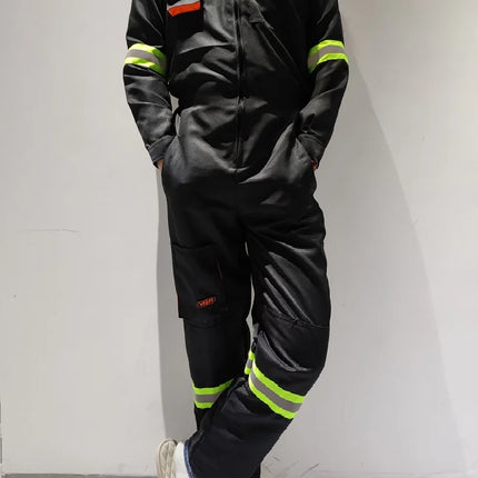 Work Overalls Men's Working Coverall Welding Suit Car Repairman Uniforms Workshop Mechanical Jumpsuit Hi Vis Safe Work Clothing-KarWorkwear