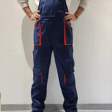Bib Overalls Mens Women Work Clothing Plus Size Protective Coveralls Strap Jumpsuit Multi Pockets Uniform Sleeveless Cargo Pants-KarWorkwear