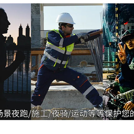 Reflective Safety Vests Lightweight Adjustable Elastic Vest Jacket Hi Vis Reflective Strips for Traffic Control Running Cycling