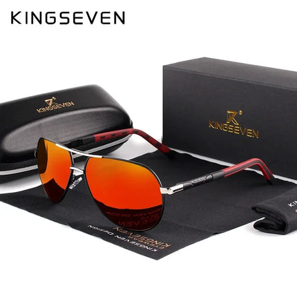 KINGSEVEN New Fashion Men’s Sunglasses High Quality Aluminum Luxury Retro Functional Glasses Women Pilot Accessory Eyewear