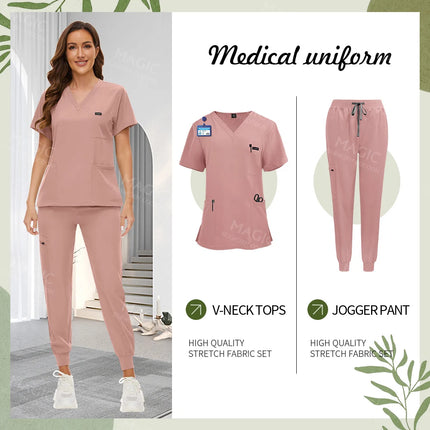 Tooth Check Doctor Workwear Hospital Medical Uniforms Unisex Pet Grooming Work Clothes Lab Uniform Jogger Suit Nurse Accessories-KarWorkwear