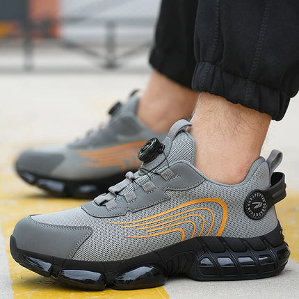 Rotating Button Safety Shoes Men Work Sneakers Indestructible Shoes Puncture-Proof Protective Shoes Work Boots Steel Toe Shoes