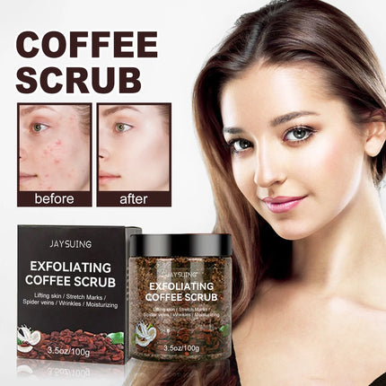 Coffee Scrub for Face Body Exfoliating Brightening Cleaning Dark Spots Removal Fade Melanin Pigmentation Whitening Scrub Cream-KarWorkwear