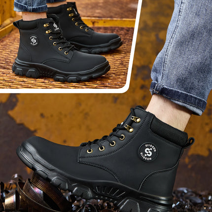 Men's Safety Shoes Anti-impact Steel Toe Puncture-resistant Kevlar Outdoor Construction Site Safety Boots Workshop Factory Work
