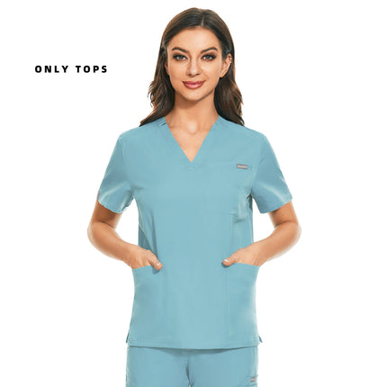 Medical Uniform Lab Clothes Women Mens Scrubs Tops Nurse Nursing Uniform Vet Costume Spa Workwear Hospital Surgery Work Shirts-KarWorkwear