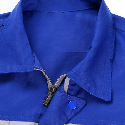 Men Women Short Sleeve Work Coat Workshop Shirts Motor Mechanic Uniform with Two-pocket T-shirts Man Workshop Overalls Top-KarWorkwear
