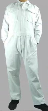 Spring Men Jumpsuits Long Sleeve Multi-pocket Beam Feet Overalls Streetwear Clothing Cargo Pants Hip Hop White Coverall Trousers
