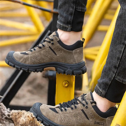 New Indestructible Shoes Work Sneakers Steel Toe Cap Safety Shoes Men Boots Anti-smash Anti-puncture Work Boots Security-KarWorkwear