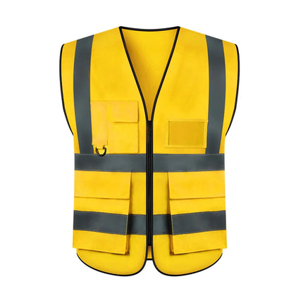 High Visibility Security Reflective Vest Multi-pocket Traffic Vest Miners Uniform Construction Workwear Outdoor Cycling Custom-KarWorkwear