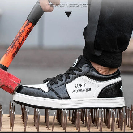 Unisex High-quality Work Shoes Men Non-slip Safety Shoes Anti-smash Anti-puncture Indestructible Shoes Women's Work Sneakers 46-KarWorkwear