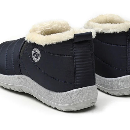 Men's Boots Slip On Winter Shoes For Men Ankle Boots Winter Booties For Men Fur Shoes Waterproof Snow Boots Warm Casual Botas