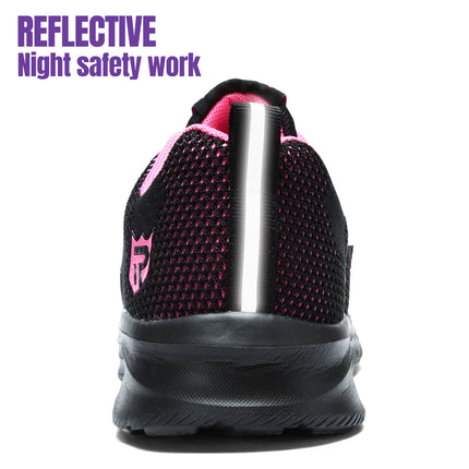 LARNMERN Safety Shoes for Women Anti-puncture Steel Toe Shoes Breathable Non Slip Work Shoes  Sneakers-KarWorkwear