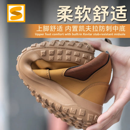 Scald-proof Electric Welding Shoes Plastic Toe Work Shoes Insulated Electrician Shoes Indestructible Industrial Male Wear Boots-KarWorkwear
