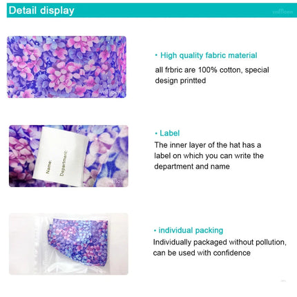 Sexy Leopard pattern Printed scrubs caps women Health Service Station Agency Work hat Beauty Hats laboratory nurses scrubs hat-KarWorkwear