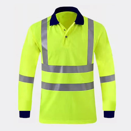 Reflective T-Shirt Safety Vest for Men with Reflection Tapes Work Vest Fluorescent Yellow Workwear Vest ﻿