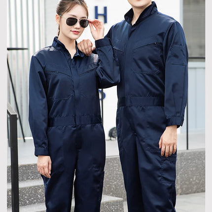 Autumn Worker One-piece Jumpsuit Overall Long Sleeve Factory Workshop Mechanical Auto Repairmen Painter Working Uniform Coverall