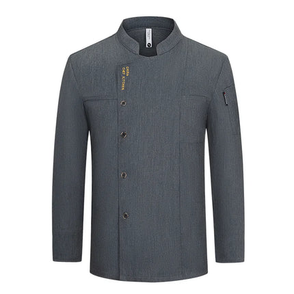 Men chef jacket with apron Long Sleeve Chef uniform Restaurant Cook Coat Chef T-shirt Work Uniform Hotel Clothes Logo women-KarWorkwear