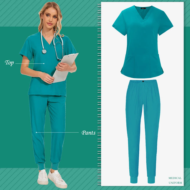 Hot Selling Scrubs Medical Uniforms Woman Breathable Beauty Manicurist Work Clothes Doctor Nurse Operating Room Surgical Uniform-KarWorkwear
