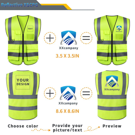 Custom Your Text Logo Reflective Safety Vest Multi-pocket Traffic Vest Railway Coal Miners Uniform Breathable Security Uniform-KarWorkwear